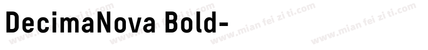 DecimaNova Bold字体转换